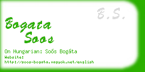 bogata soos business card
